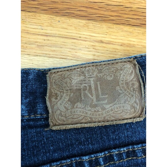 Ralph Lauren Lauren Jeans Women's US 14 Blue Denim Straight Leg Cotton Stretch - Picture 7 of 9